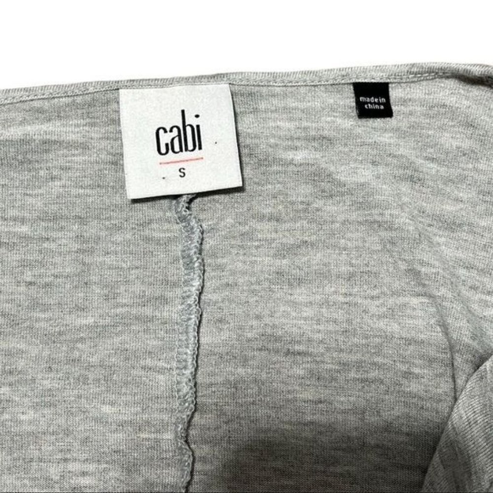 CABI Heather Grey Taylor Twist Draped Long Sleeve Blouse Size S - Picture 5 of 9